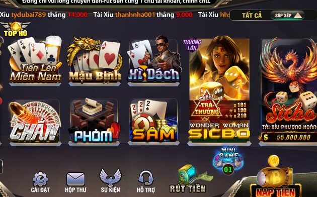 Sảnh cược game bài B52 Club với đa dạng thể loại